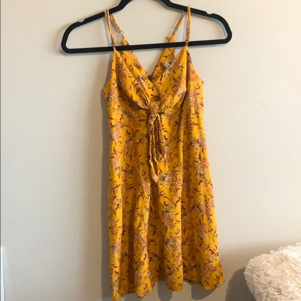Yellow floral dress